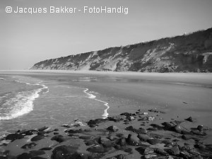 Strand Texel met duinafslag.